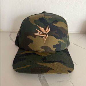 Camouflage Trucker Hat with Embroidered Logo